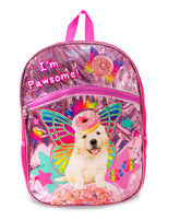 Rainbow Puppy 16” Pawsome Backpack